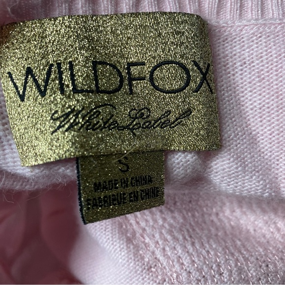 Wildfox the White Label Red Heart Sequin Pink Lighweight Pullover Sweater Small - Picture 8 of 10